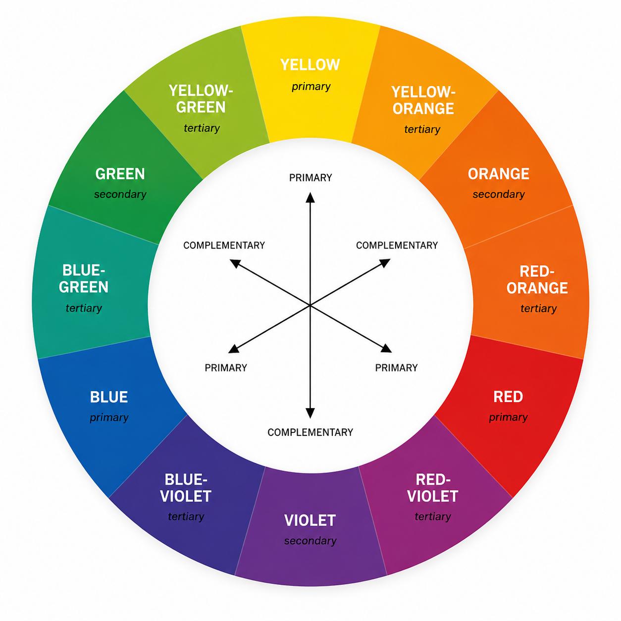 Roue chromatique pour apprendre la colorimétrie en maquillage