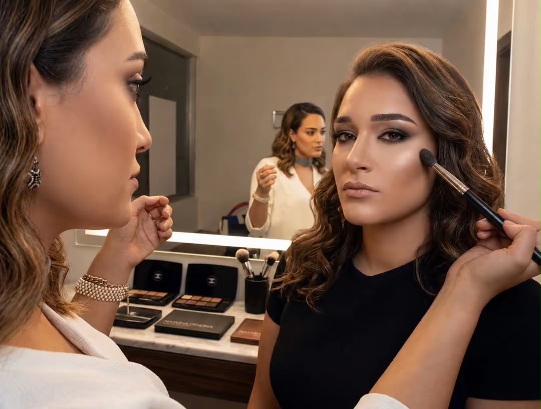 Formation pratique en maquillage essentiel avec démonstration sur modèle